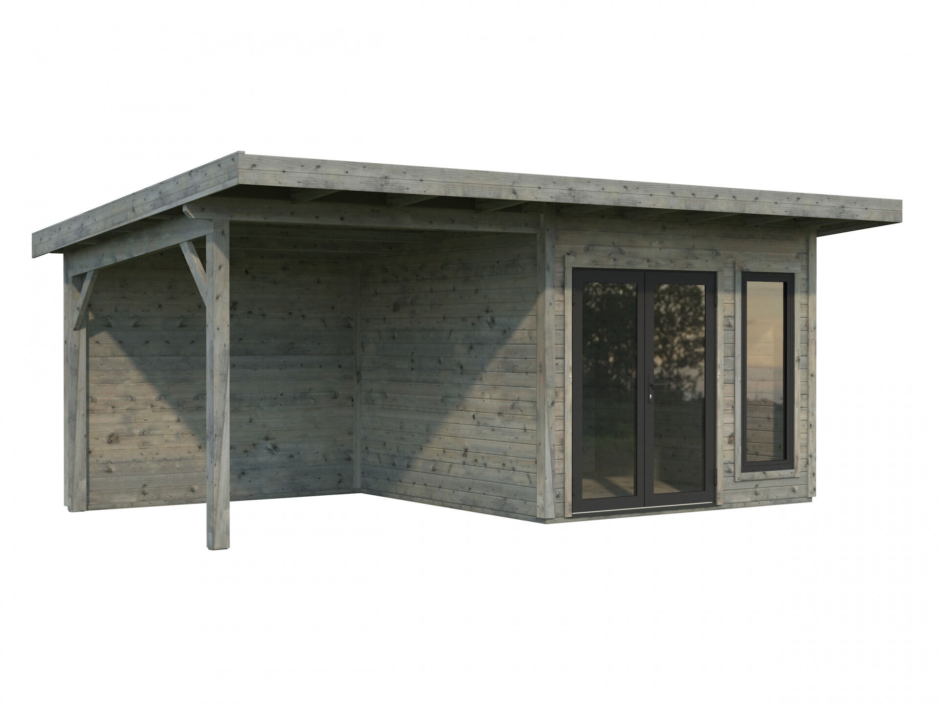 Palmako Pultdach Gartenhaus Aurelia 8,4+7,9 m²