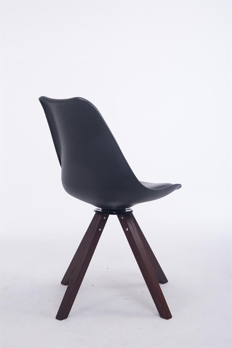 Besucherstuhl Troyes Drehbar Walnuss Square, schwarz