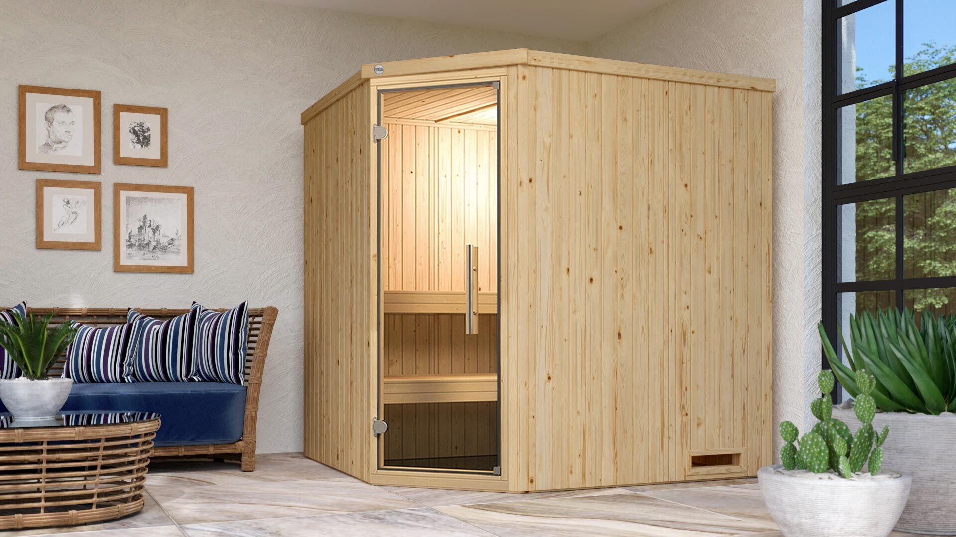 weka Elementsauna VARBERG 2, ohne Ofen, ohne Beleuchtung