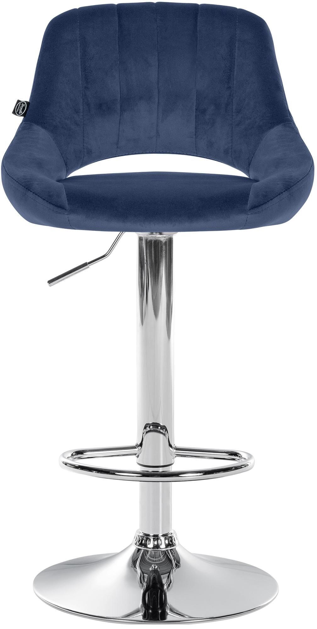 Barhocker Milet Samt chrom, blau