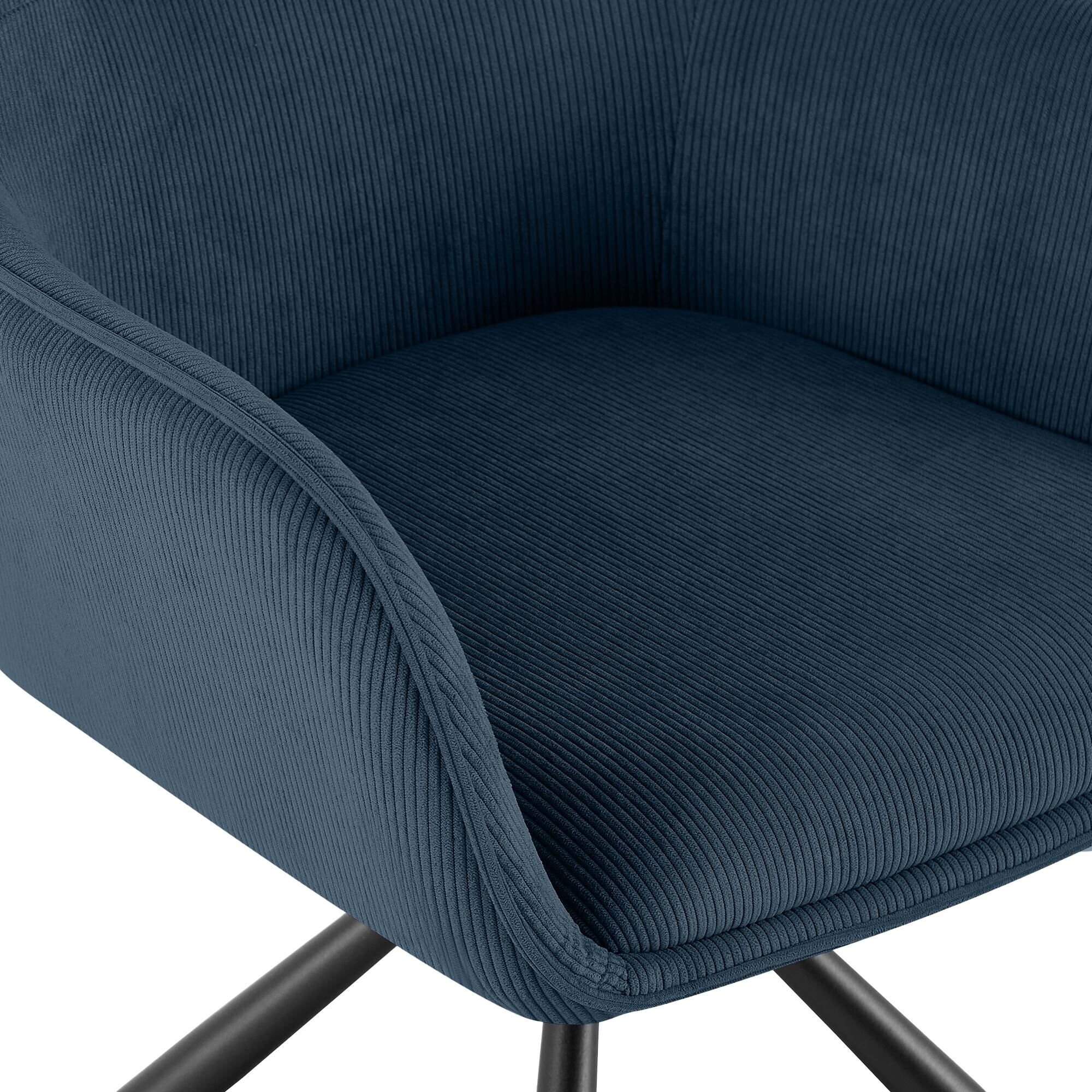 Stuhl Tipton Cord, blau