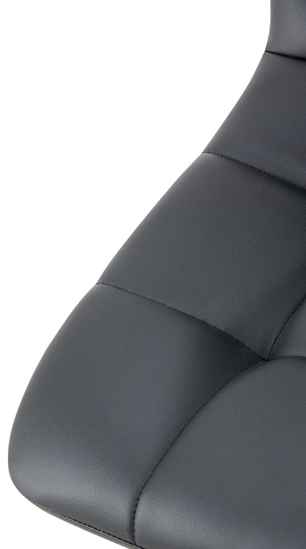 4er Set Esszimmerstuhl Antibes Kunstleder, schwarz