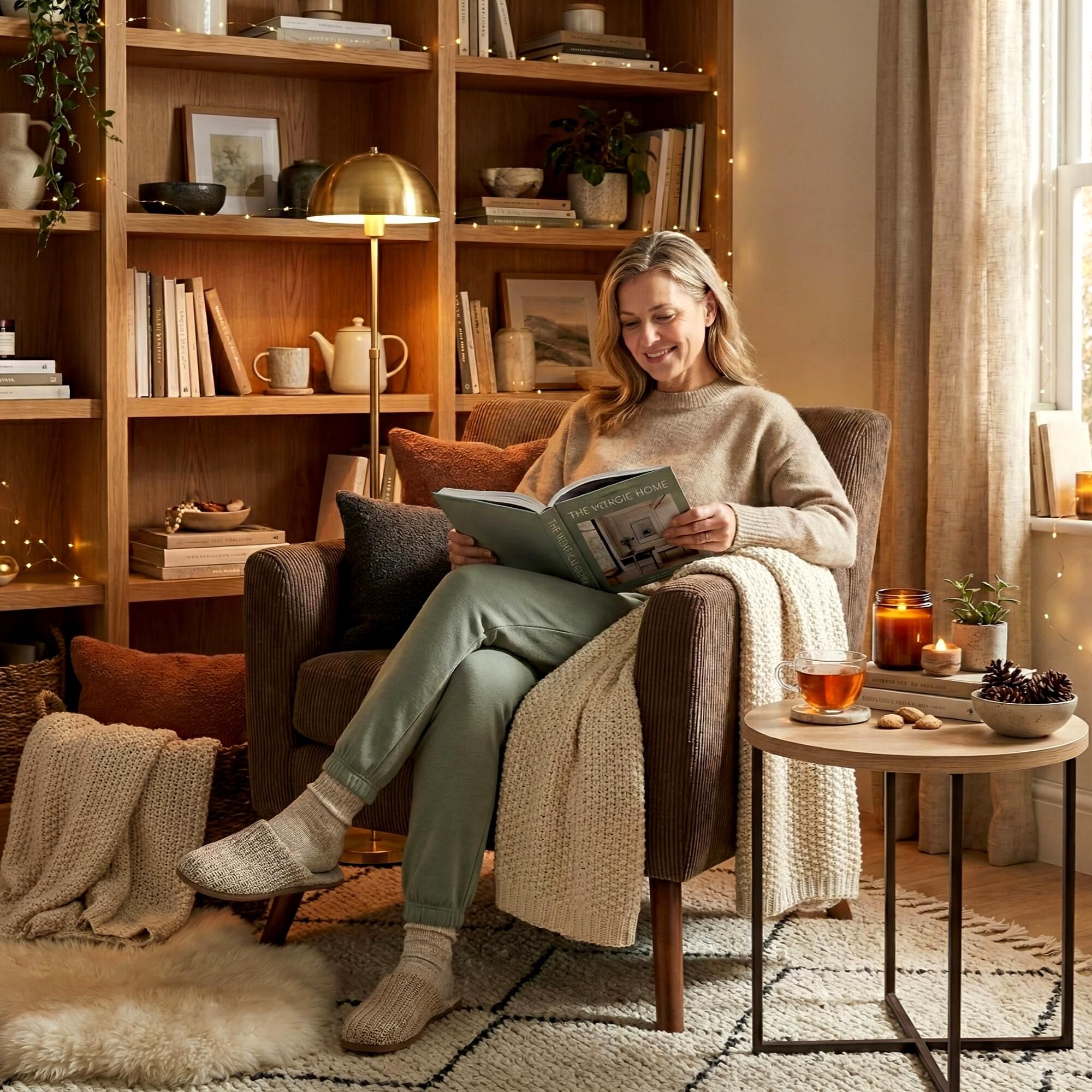 Sessel Kioni Cord, dunkelbraun