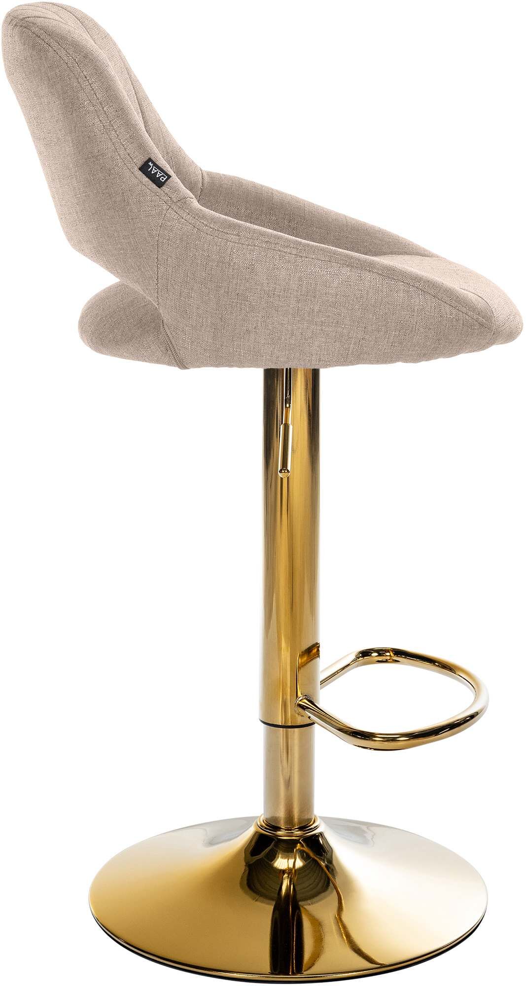Barhocker Milet Stoff gold, taupe