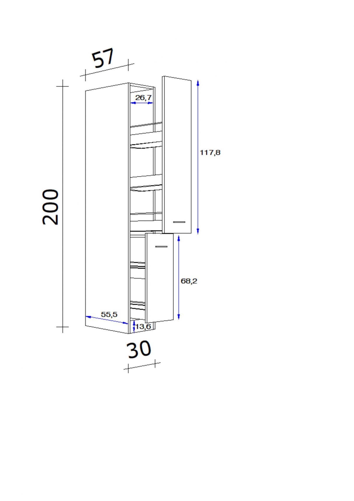 Apothekerschrank CARA 30x200 cm