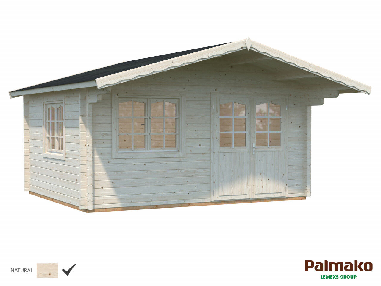 Palmako Gartenhaus Helena 15,1 m² naturbelassen