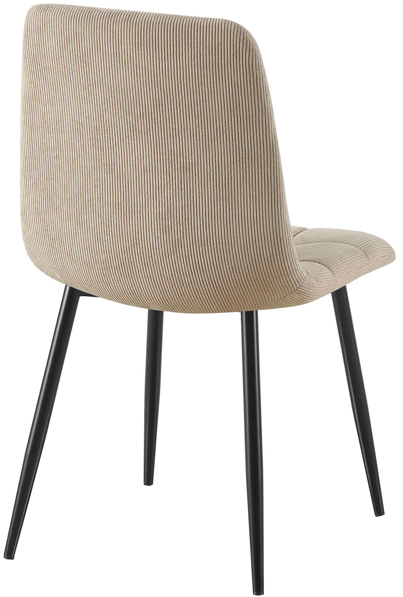 2er Set Esszimmerstuhl Tilde Cord, taupe