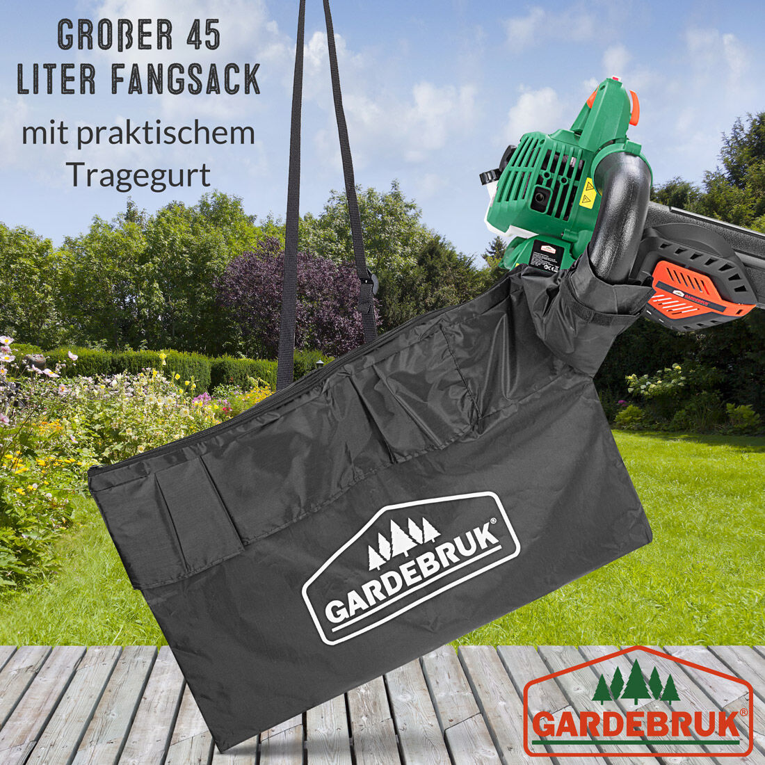 Benzin-Laubsauger 3in1 mit 45L Auffangsack