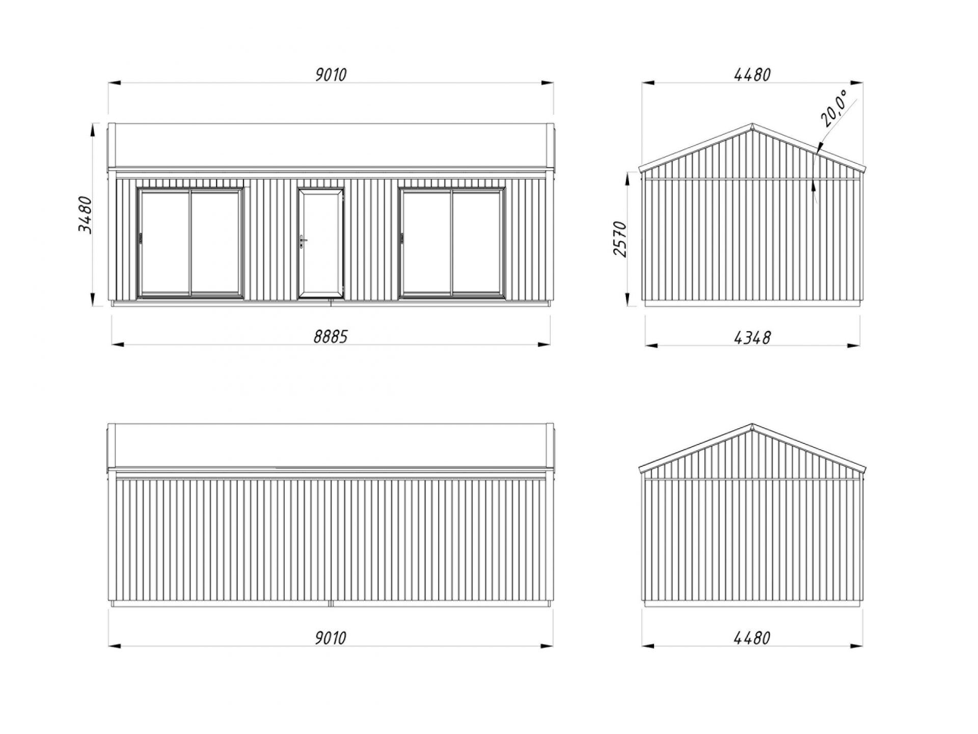 Palmako Tinyhaus Gartenhaus Rebekka 31,8 m²