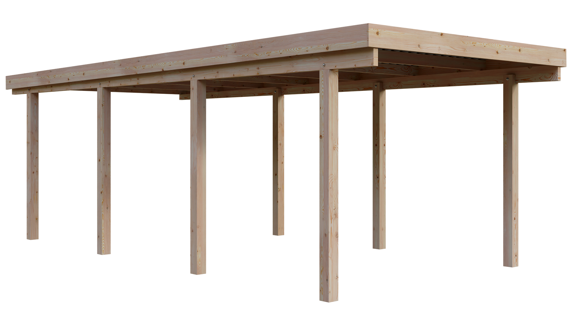 Carport Holz 310x700cm Lärche