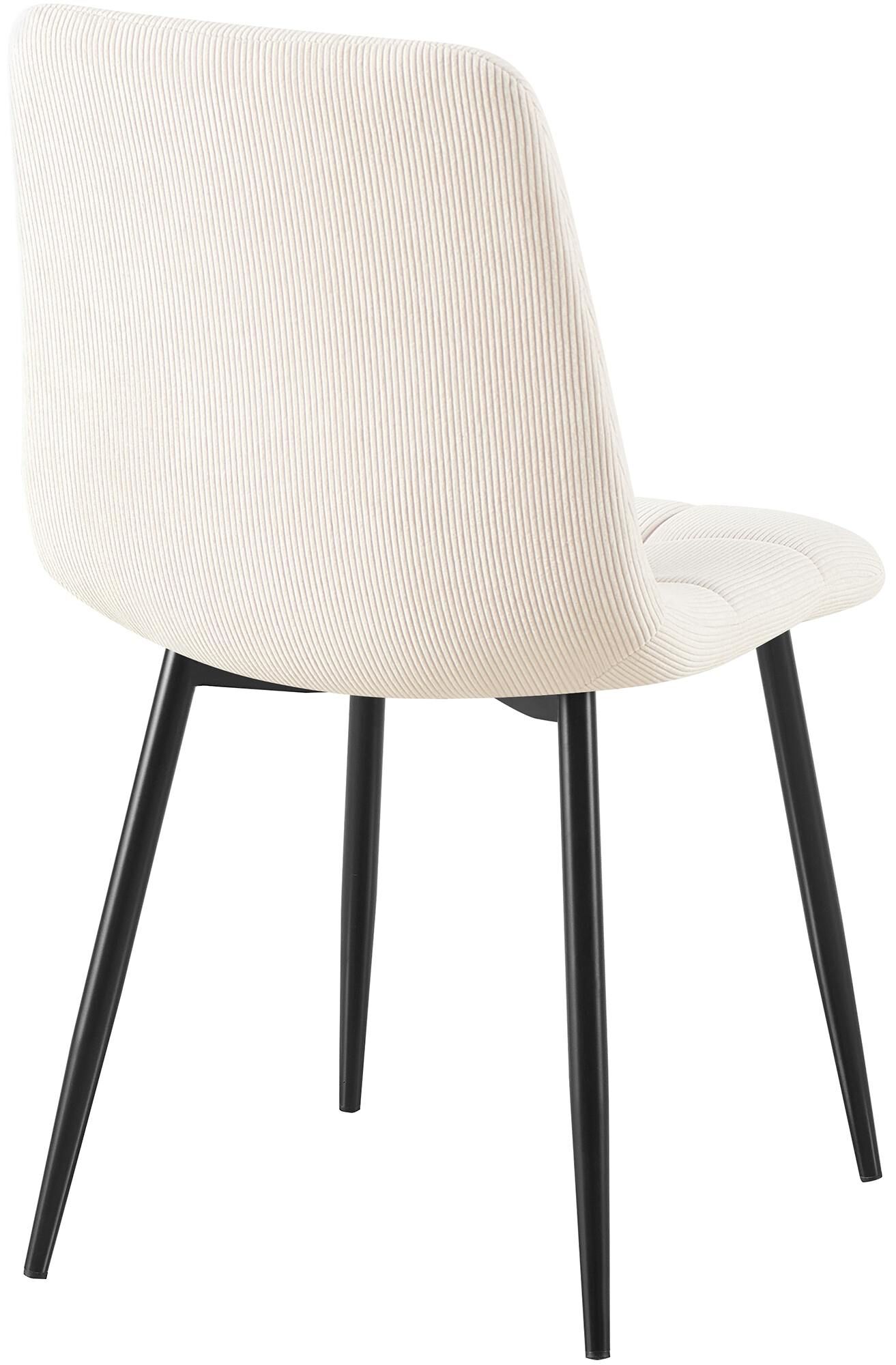 2er Set Esszimmerstuhl Tilde Cord, creme