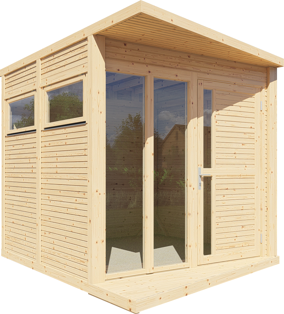 Gartenhaus Holz Concept Office naturbelassen 230 x 293 cm