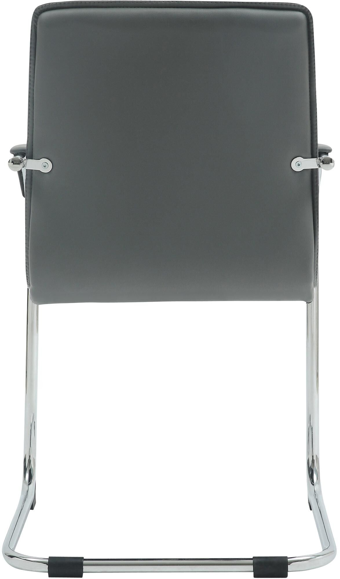 Besucherstuhl Tira Kunstleder, grau