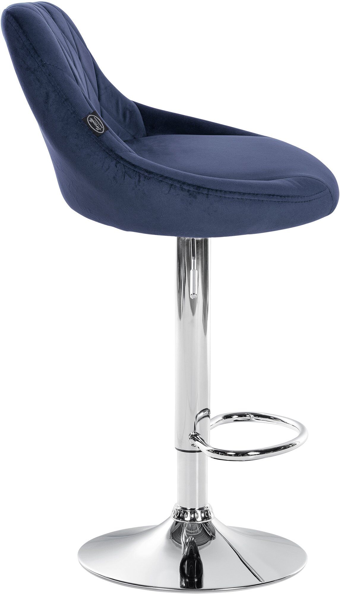 Barhocker Lazio Samt chrom, blau