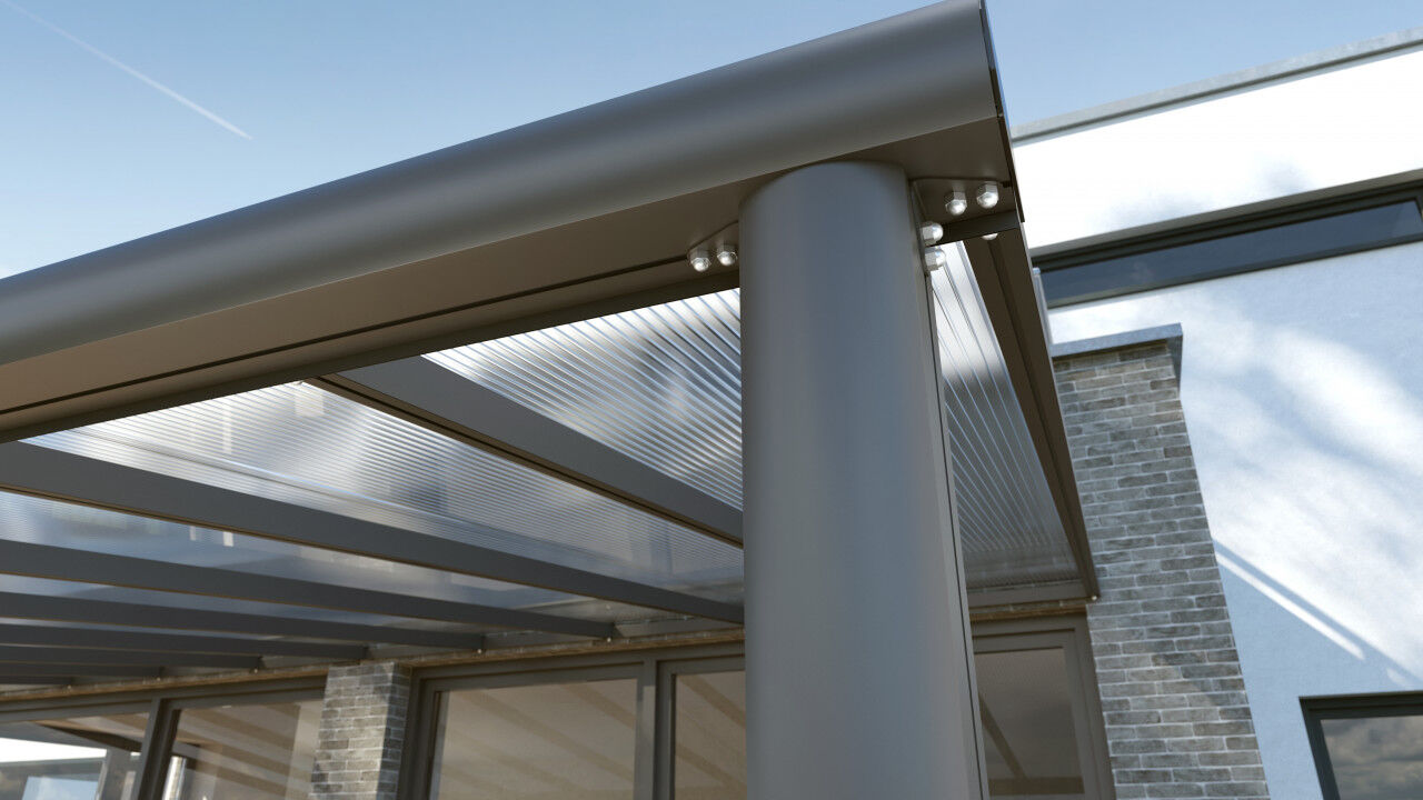 Aluminium Terrassenüberdachung Compact Line 544x300 cm Anthrazit