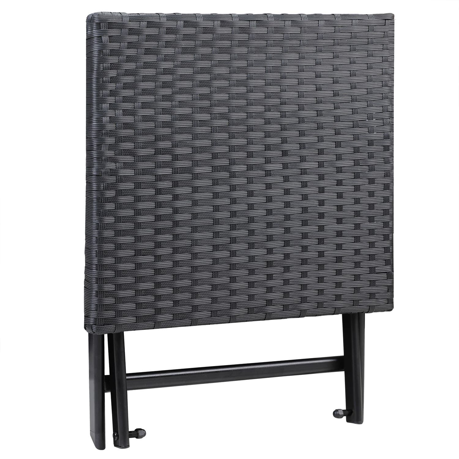 Polyrattan Klapphocker Rom 3in1 Schwarz