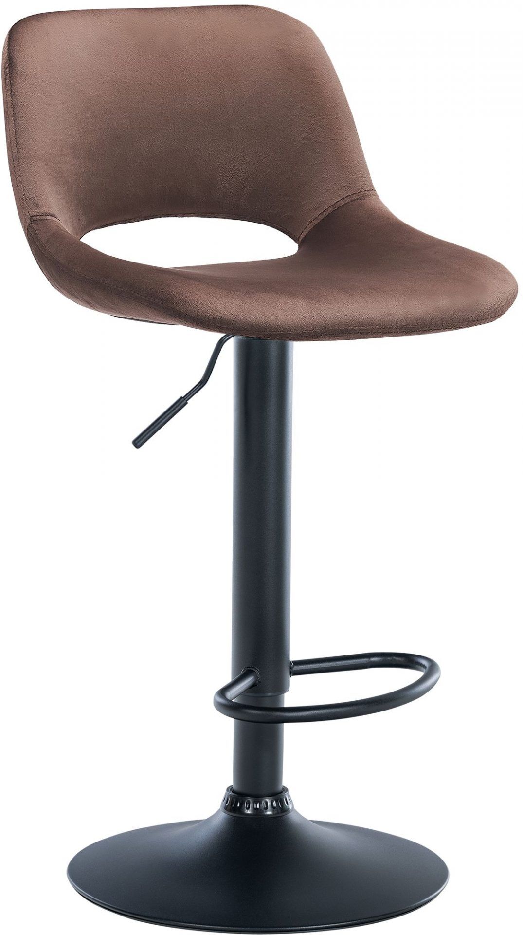 Barhocker Camden Samt schwarz, braun