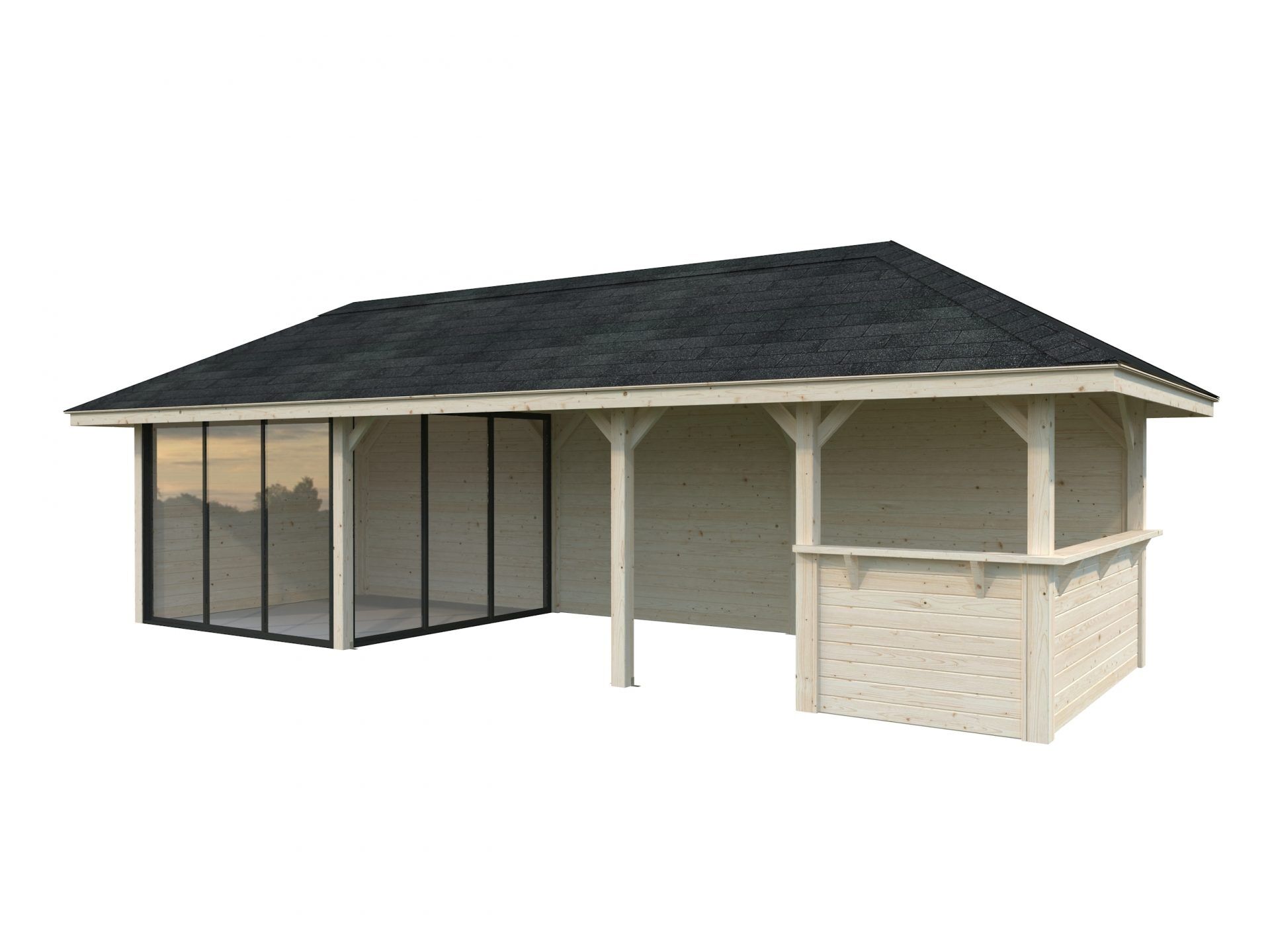 Palmako Pavillon Bianca 24,9 m2 Set 215 Slide