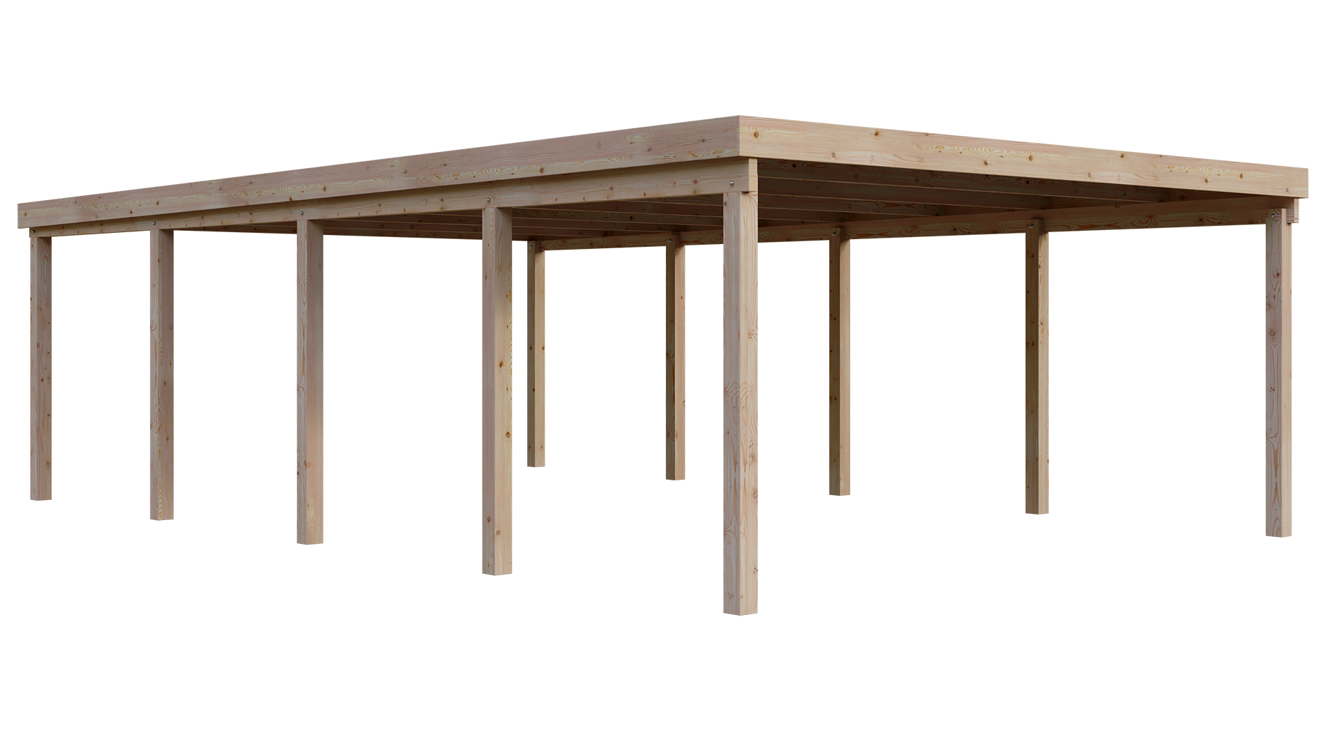 Carport Holz 510x800cm Lärche
