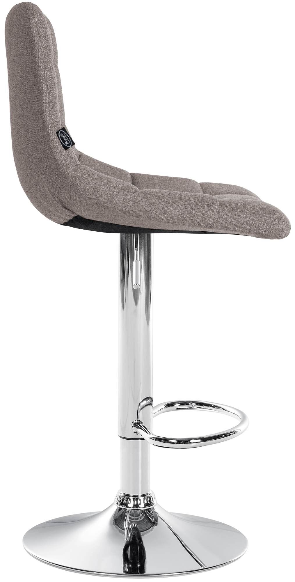 2er Set Barhocker Jerry Stoff chrom, grau