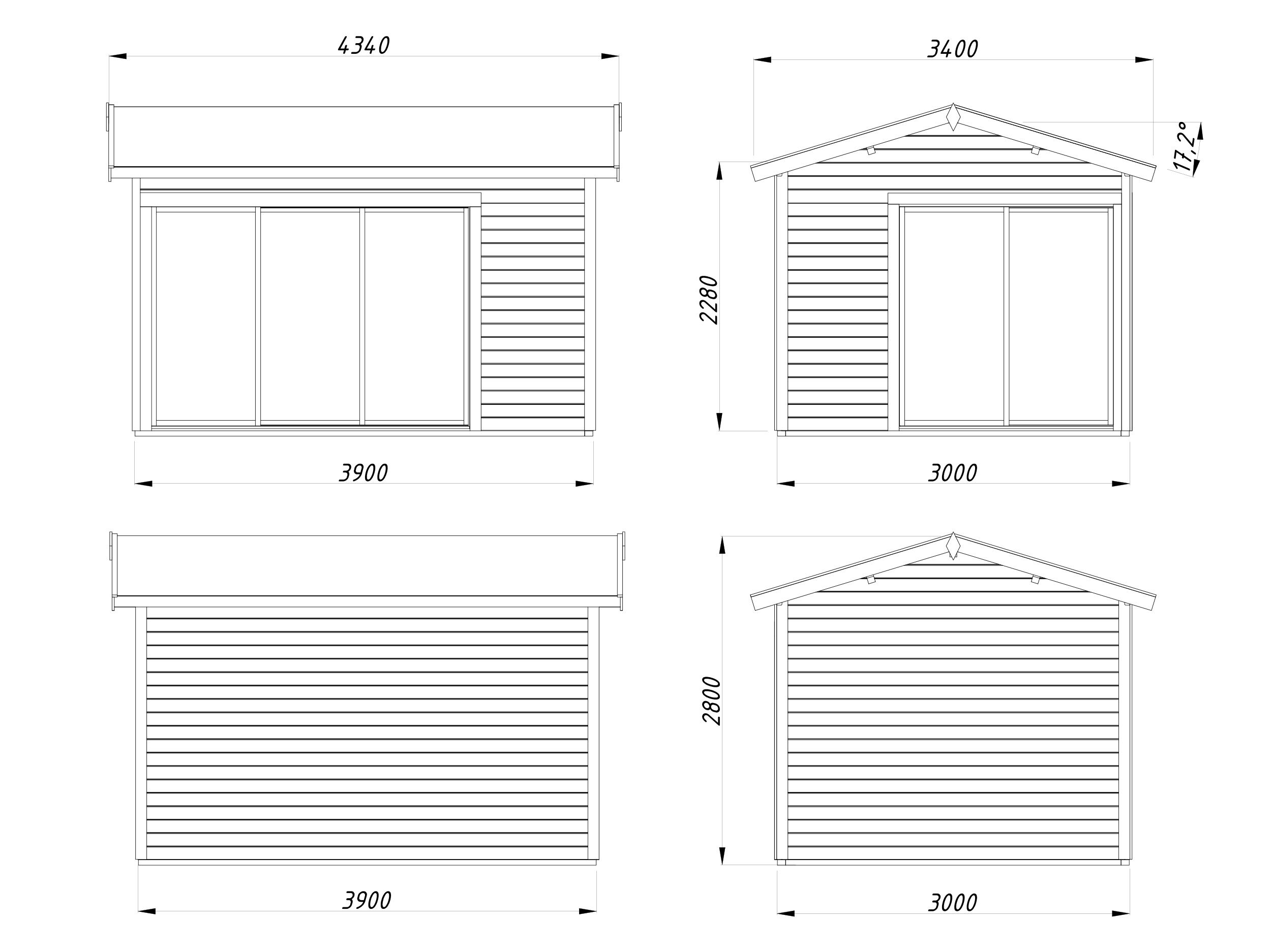Palmako Gartenhaus Amanda 11,2 m² Slide