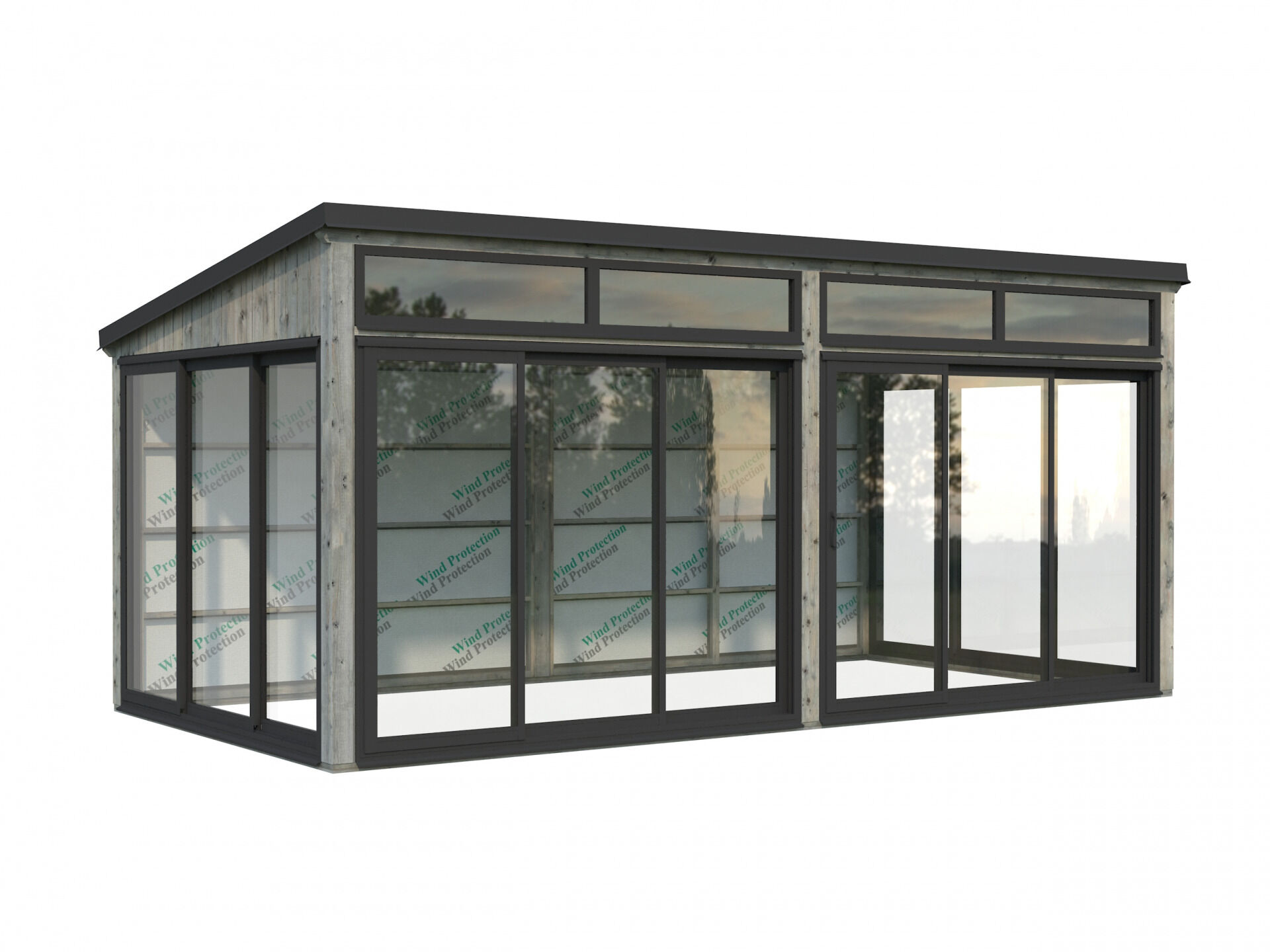 Palmako Modernes Gartenhaus Gartenzimmer Saga 16,2 m² Slide Plus