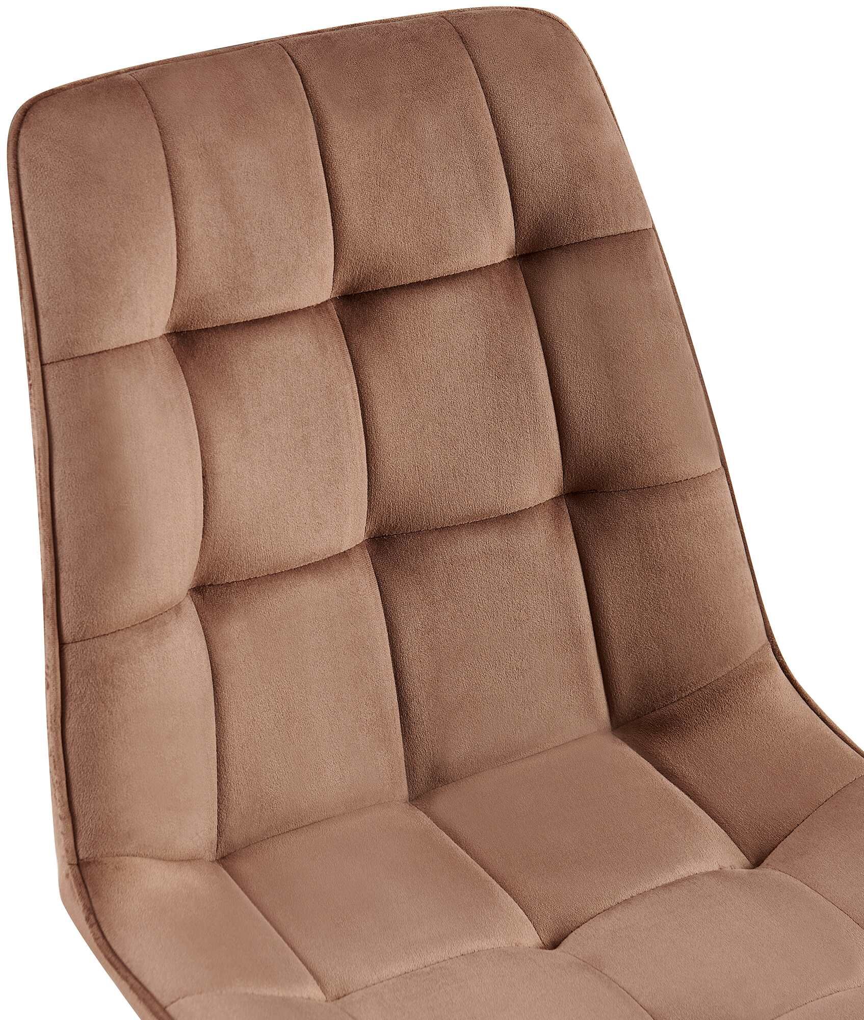 2er Set Esszimmerstuhl Gifford Samt, braun