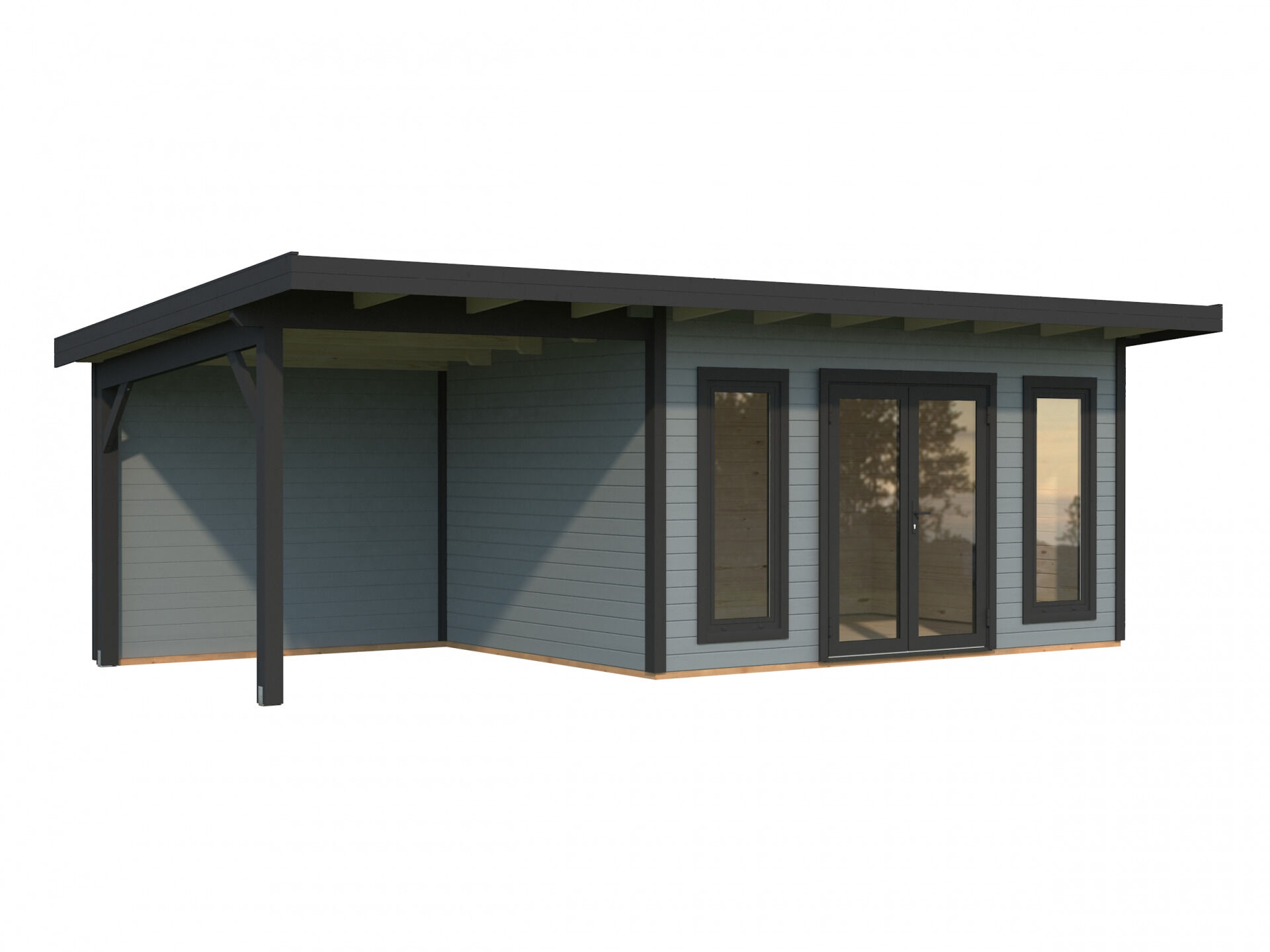 Palmako Pultdach Gartenhaus Aurelia 12,7+7,9 m²