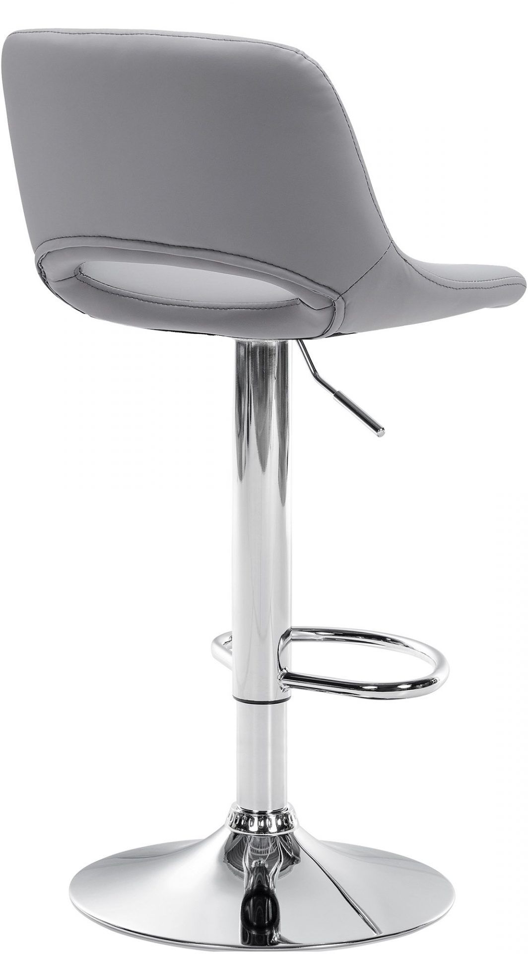 Barhocker Camden Kunstleder chrom, grau