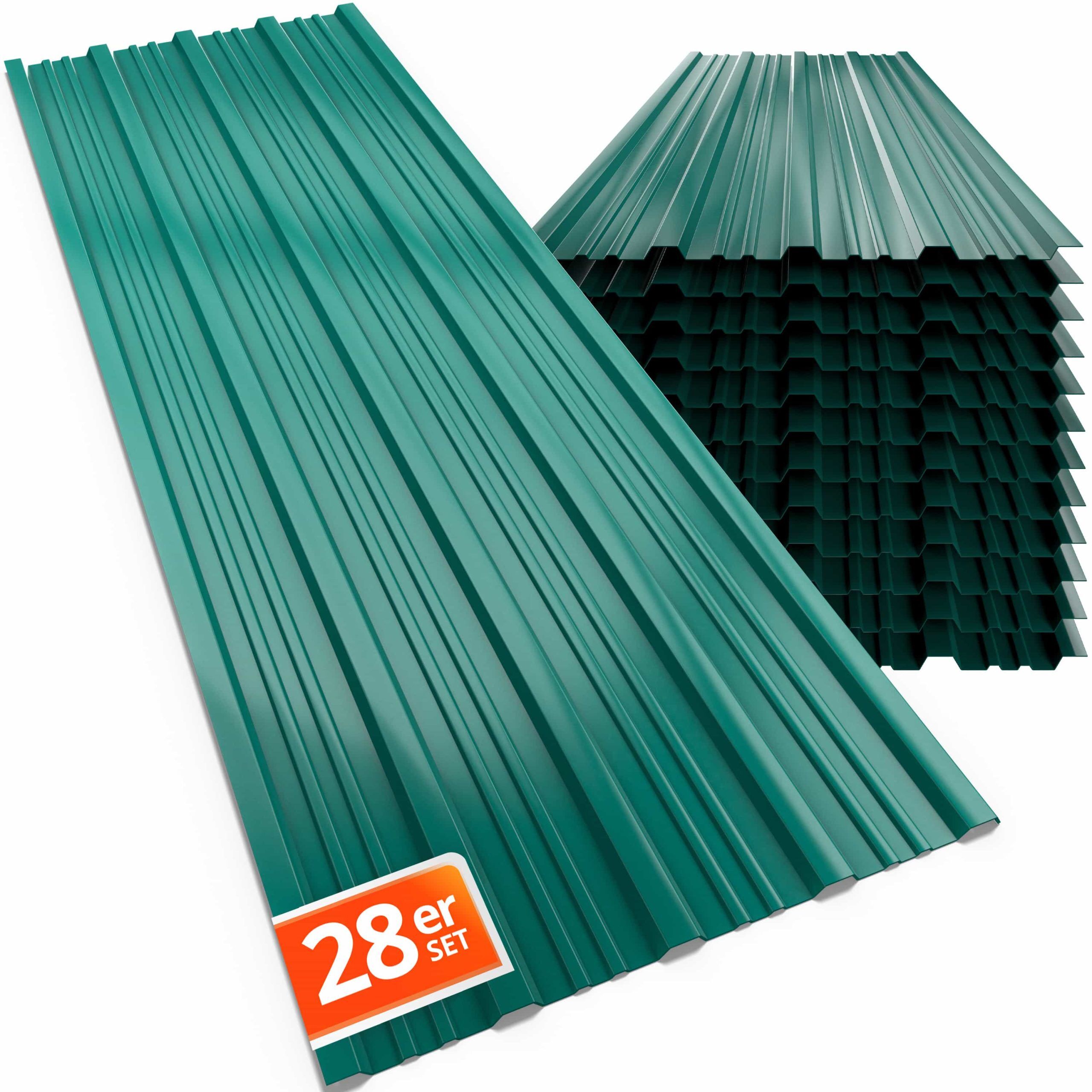 Trapezblech 28er-Set Grün 110x46cm