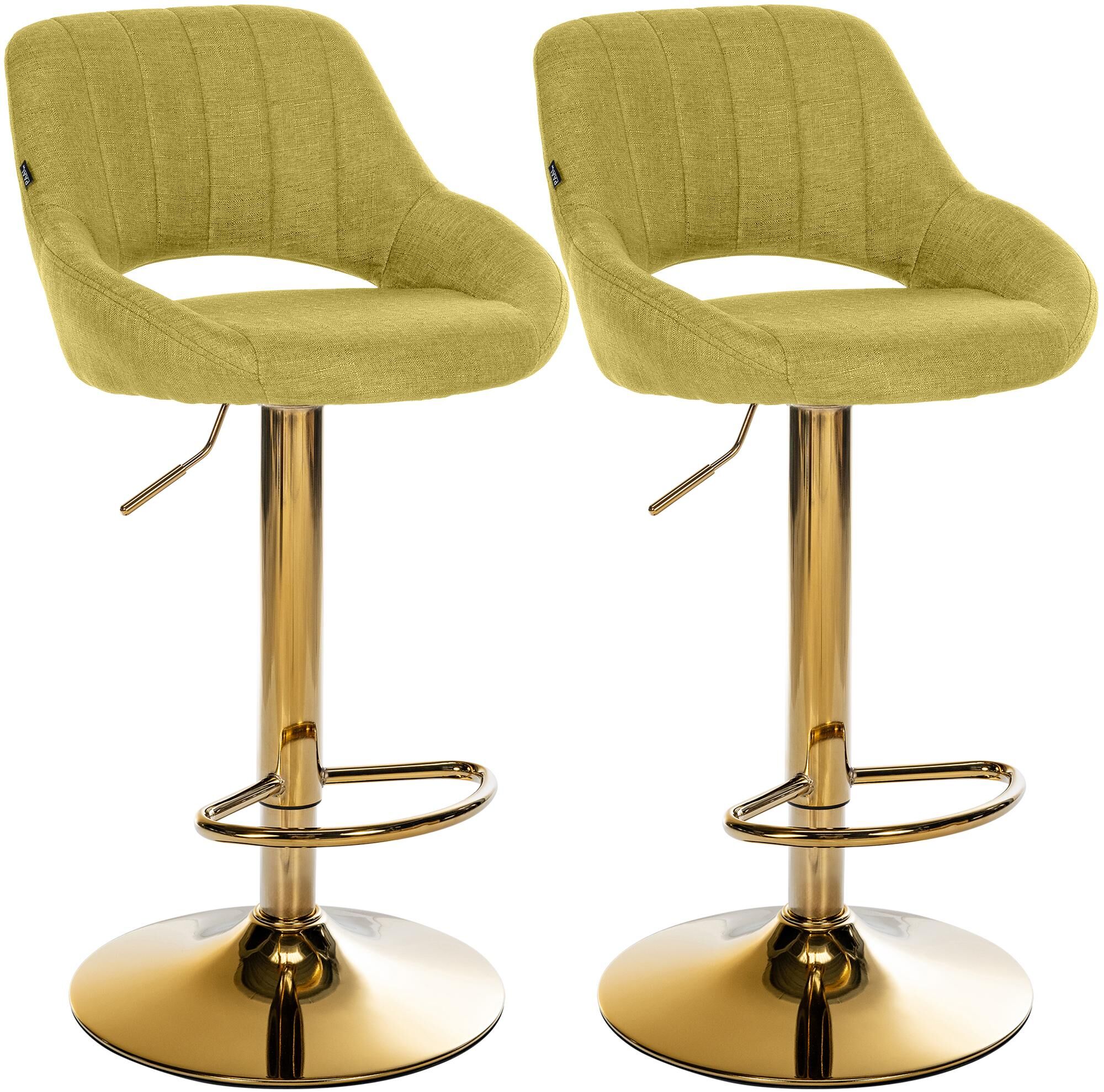 2er Set Barhocker Milet Stoff G, grün