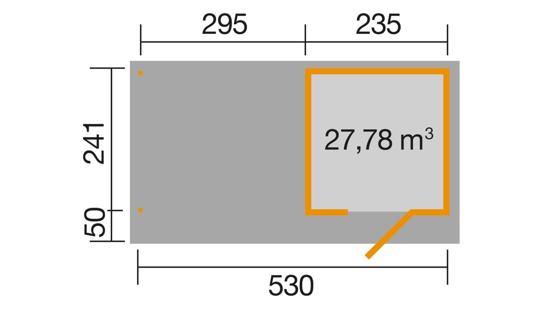 weka Design-Gartenhaus wekaLine 172 B 5,7x3,2m