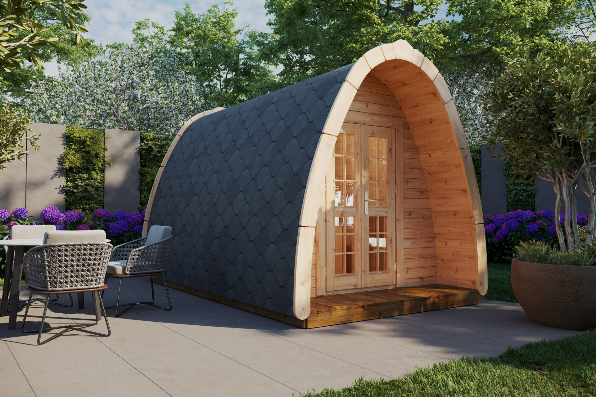 Camping Pod Helsinki 240x400, montiert