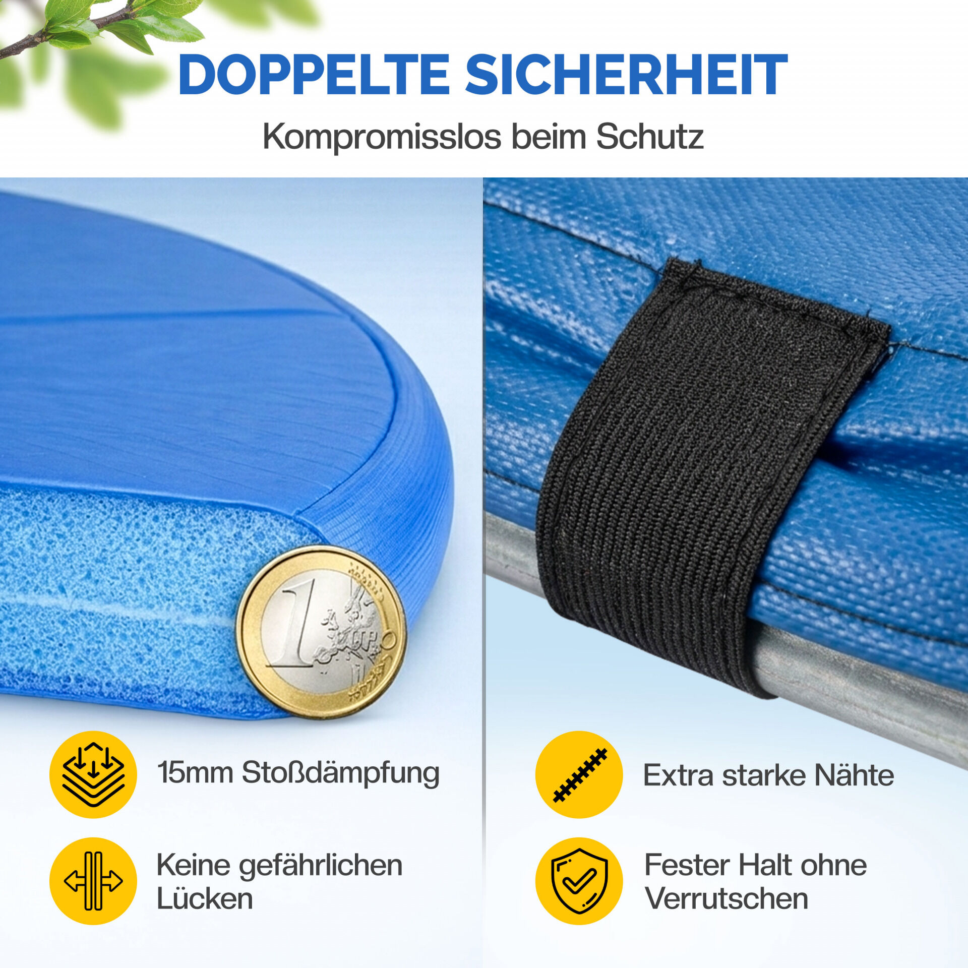 Trampolin Randabdeckung Blau Ø244cm V1