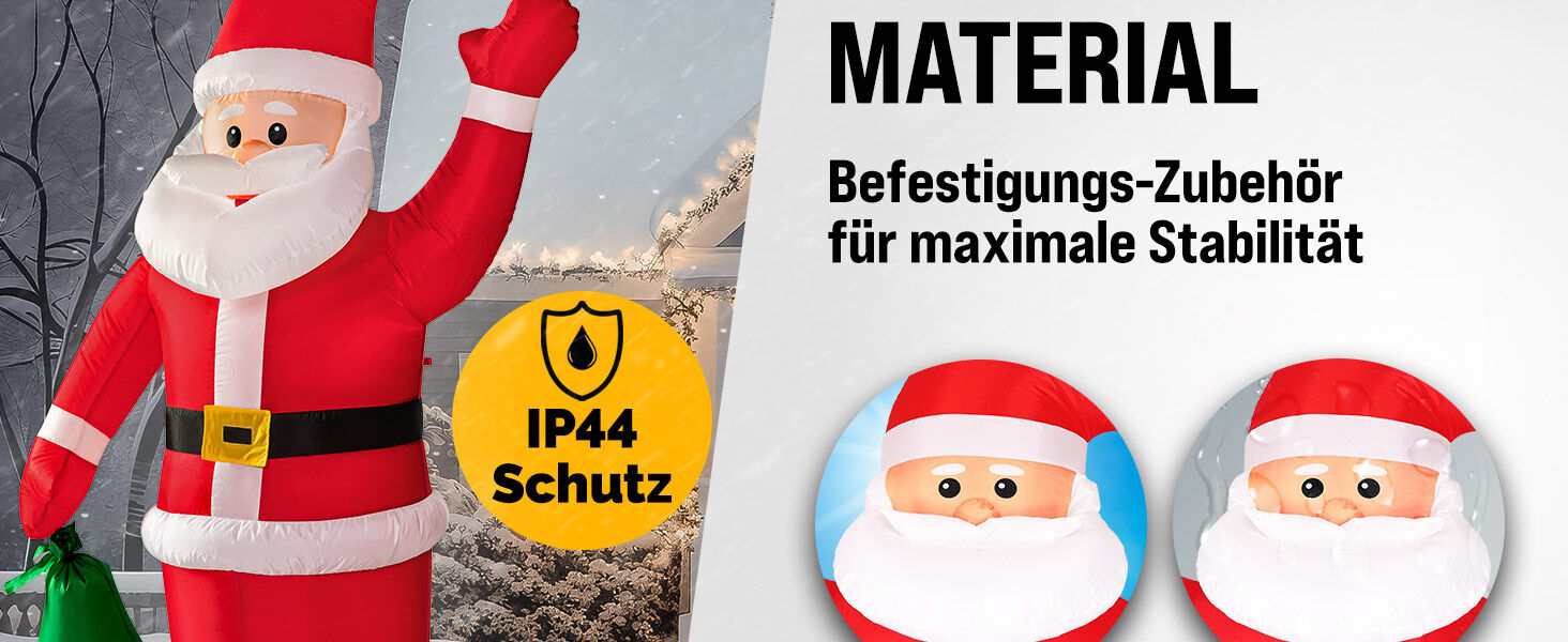 Aufblasbarer Weihnachtsmann mit Beleuchtung