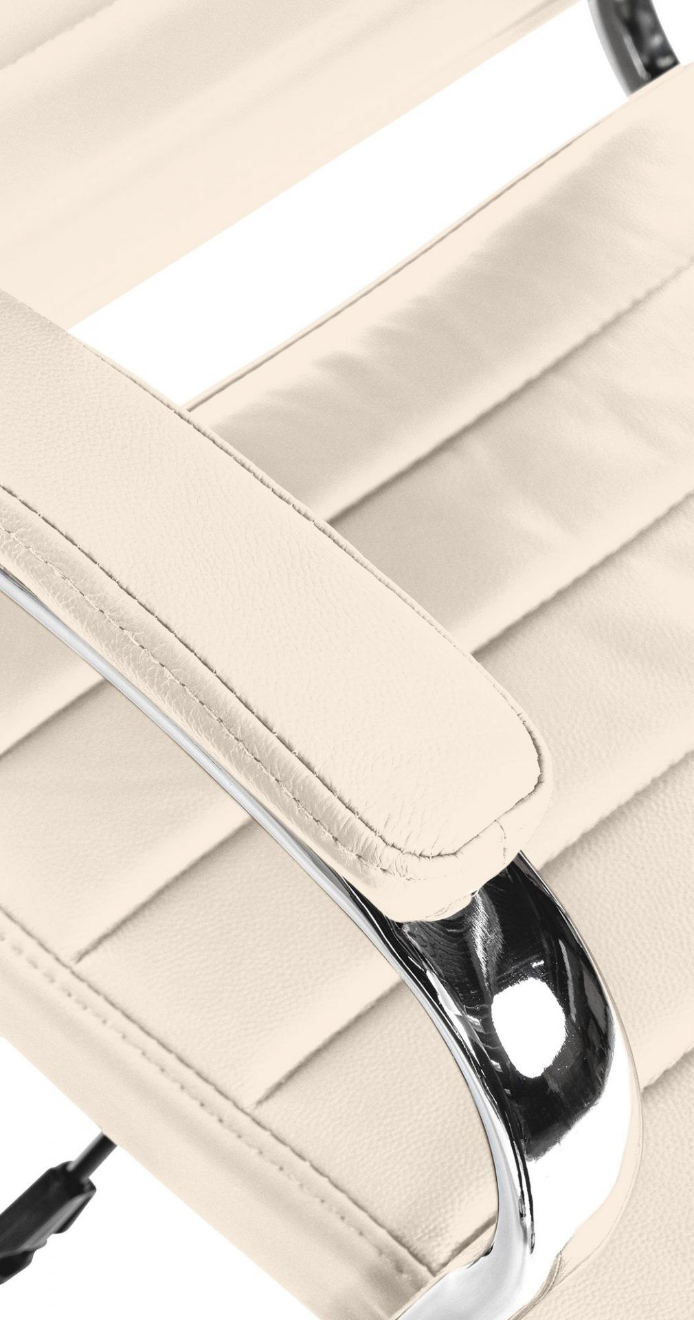 Bürostuhl Mollis Echtleder, creme