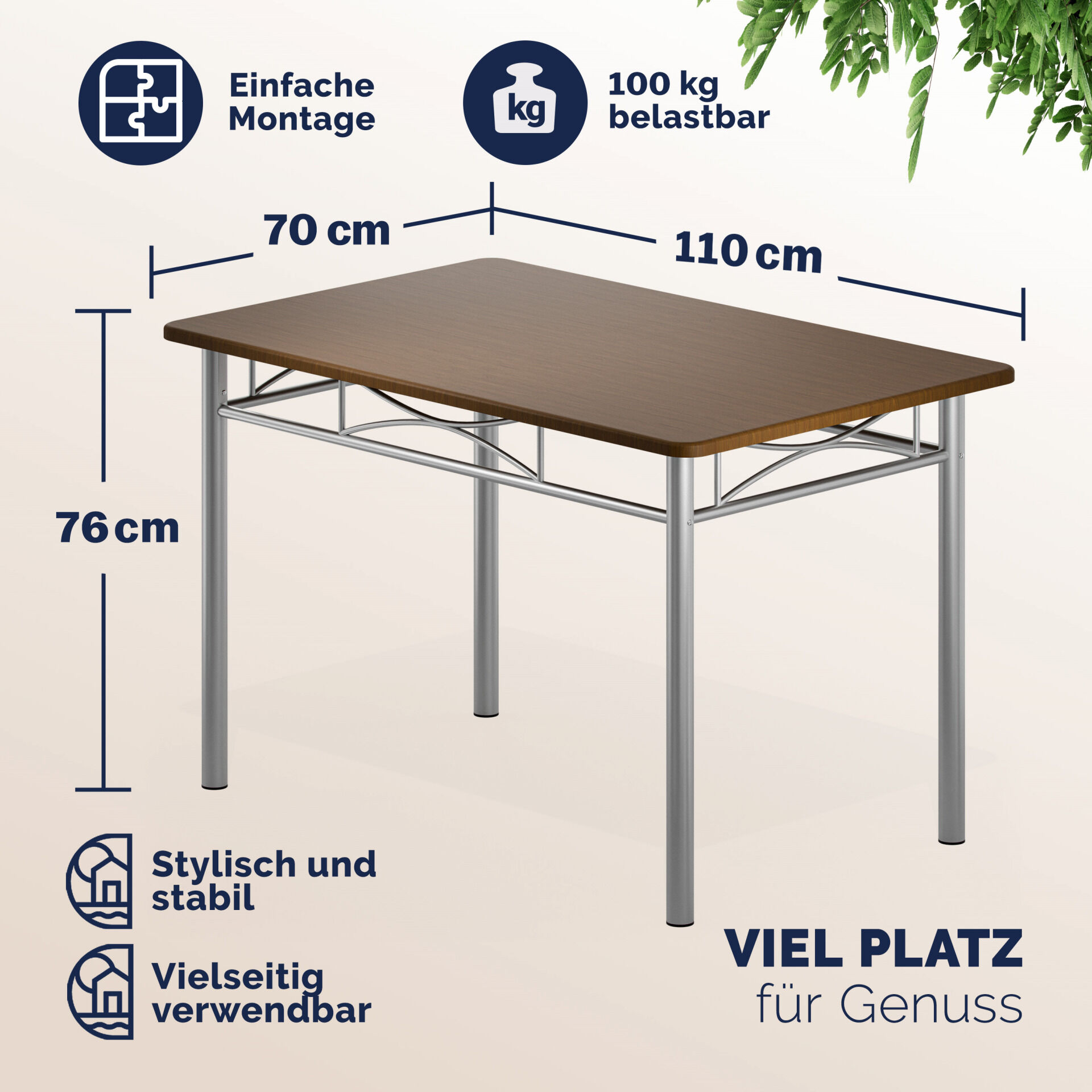 Sitzgruppe Paul 5-tlg Eiche dunkel