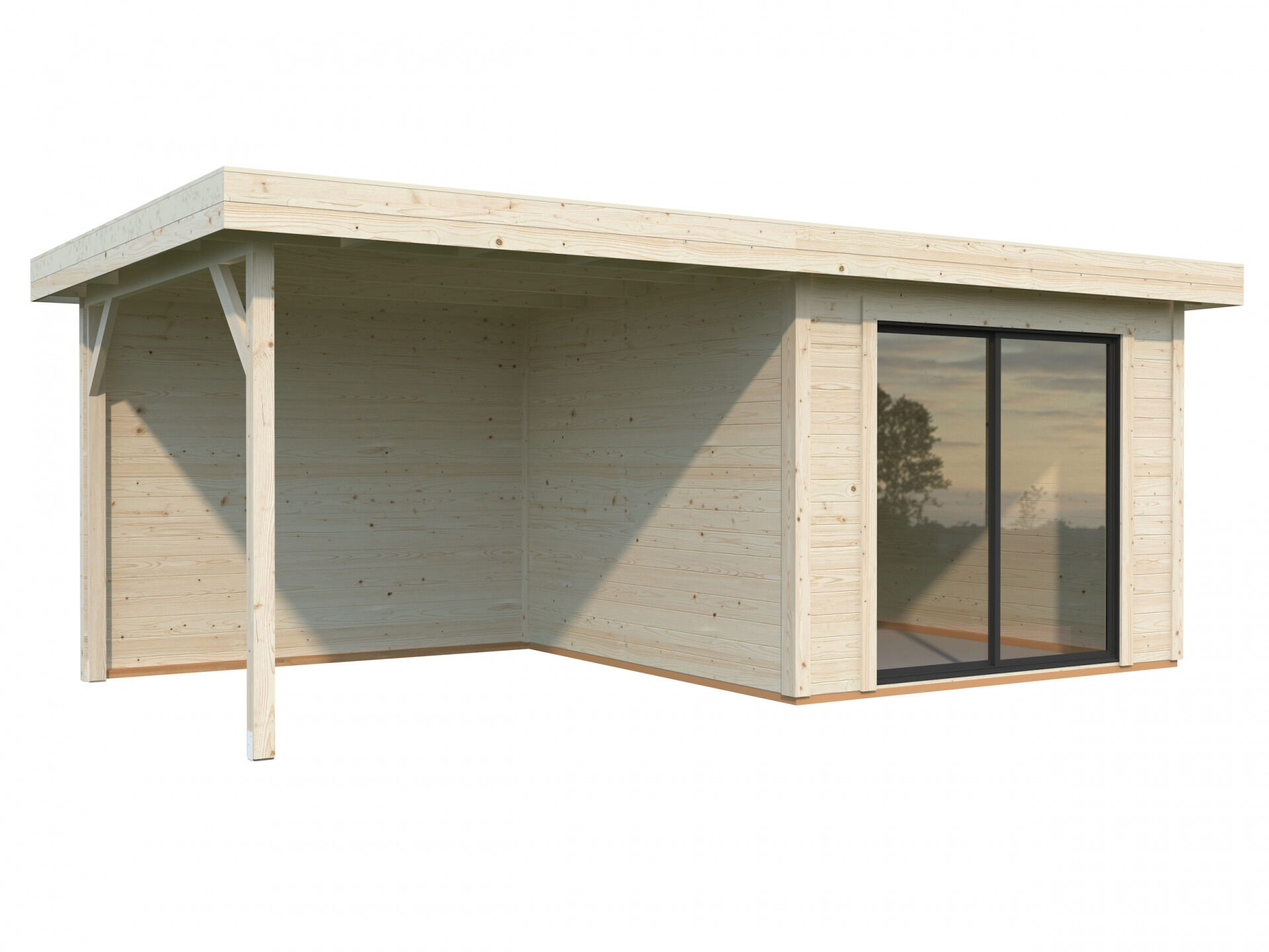 Flachdach Gartenhaus Aktion 45 Plus