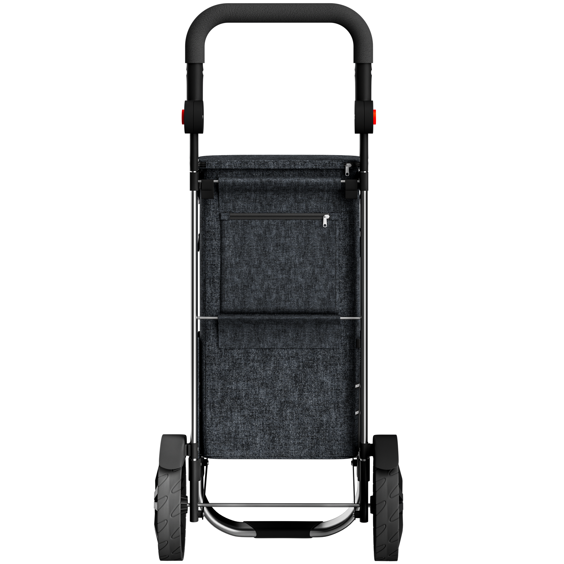 Einkaufstrolley Schwarz Alu 56L 31x24x54cm