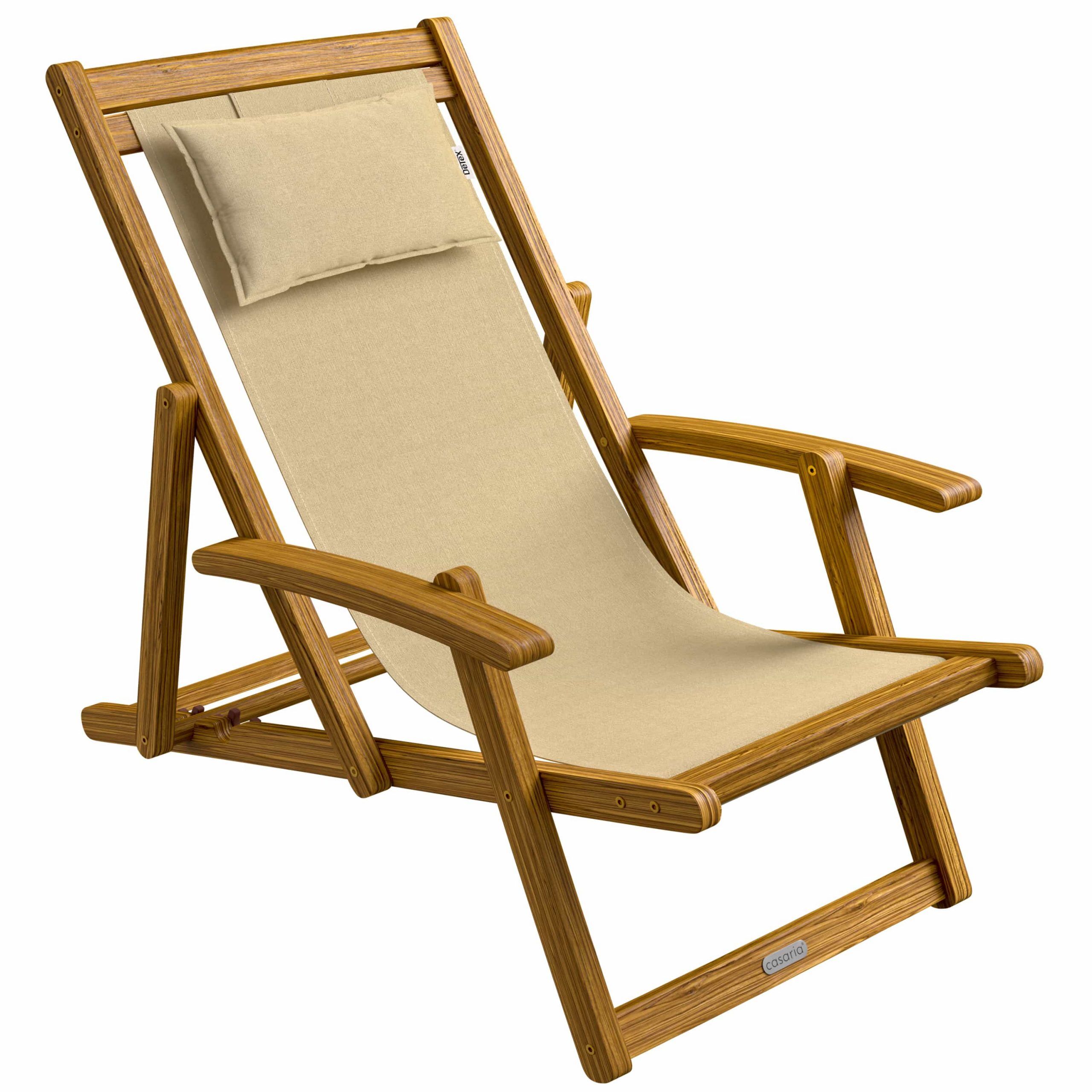 Gartenliege Creme Akazienholz 94x60x94cm