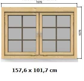 5888 Doppelfenster 157 x 102 cm Modell D