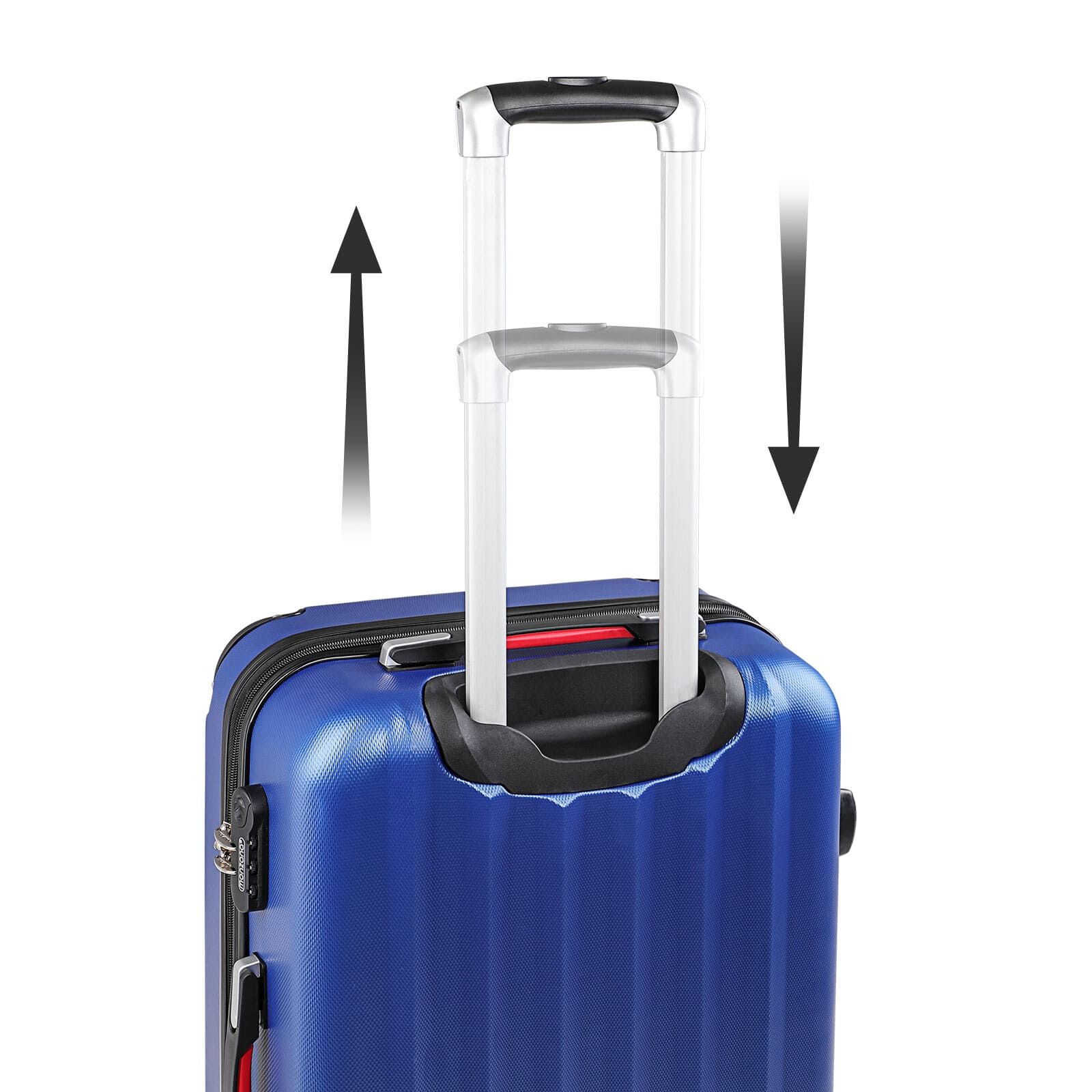 Hartschalenkoffer XL Rollen 360º Reisekoffer 90L Blau ABS