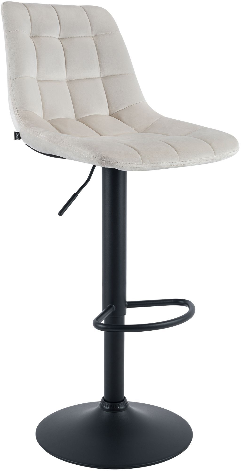 2er Set Barhocker Mapun Samt, creme