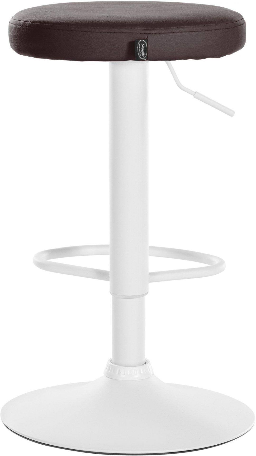 2er Set Barhocker Ponte Kunstleder weiß, braun