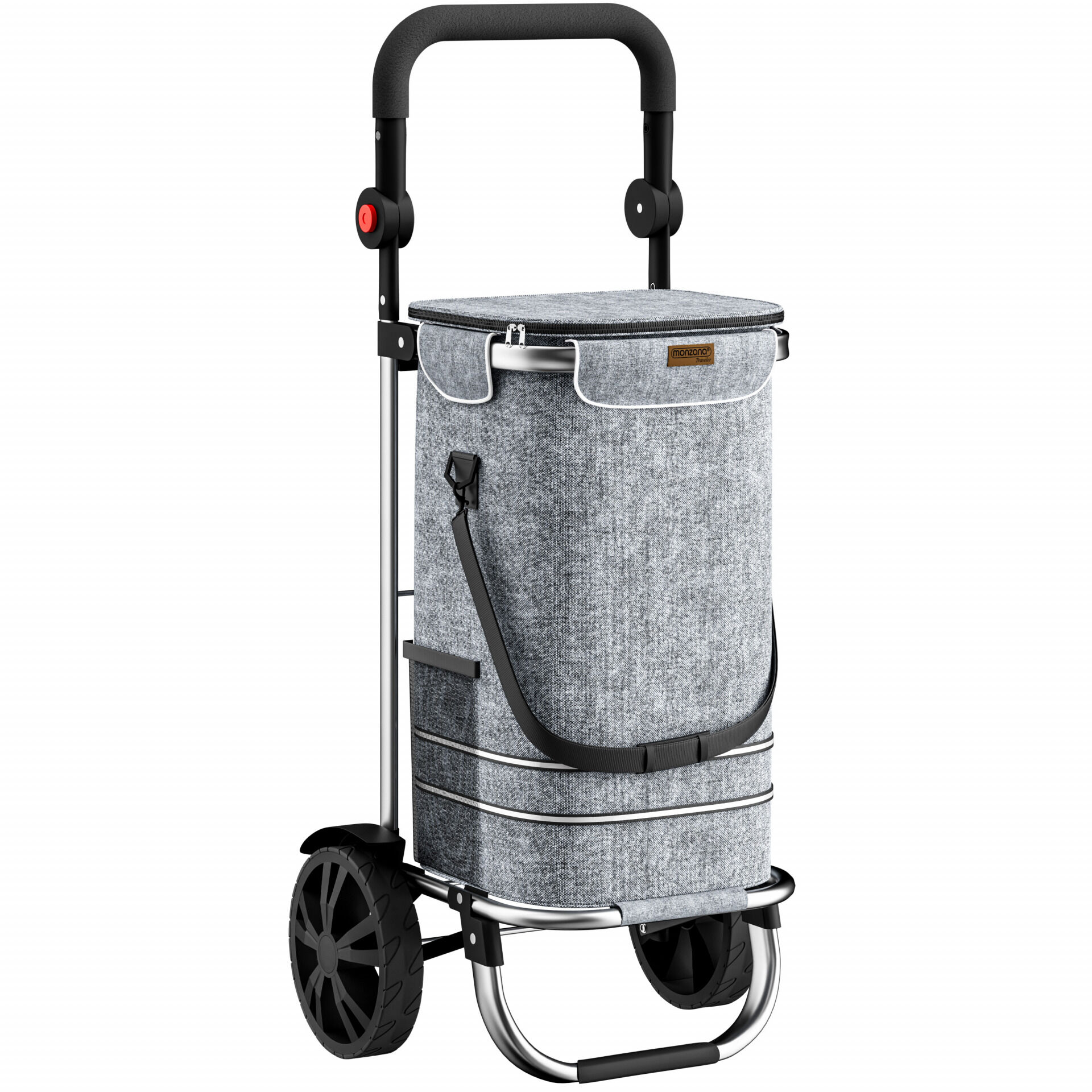 Einkaufstrolley Grau Alu 56L 31x24x54cm