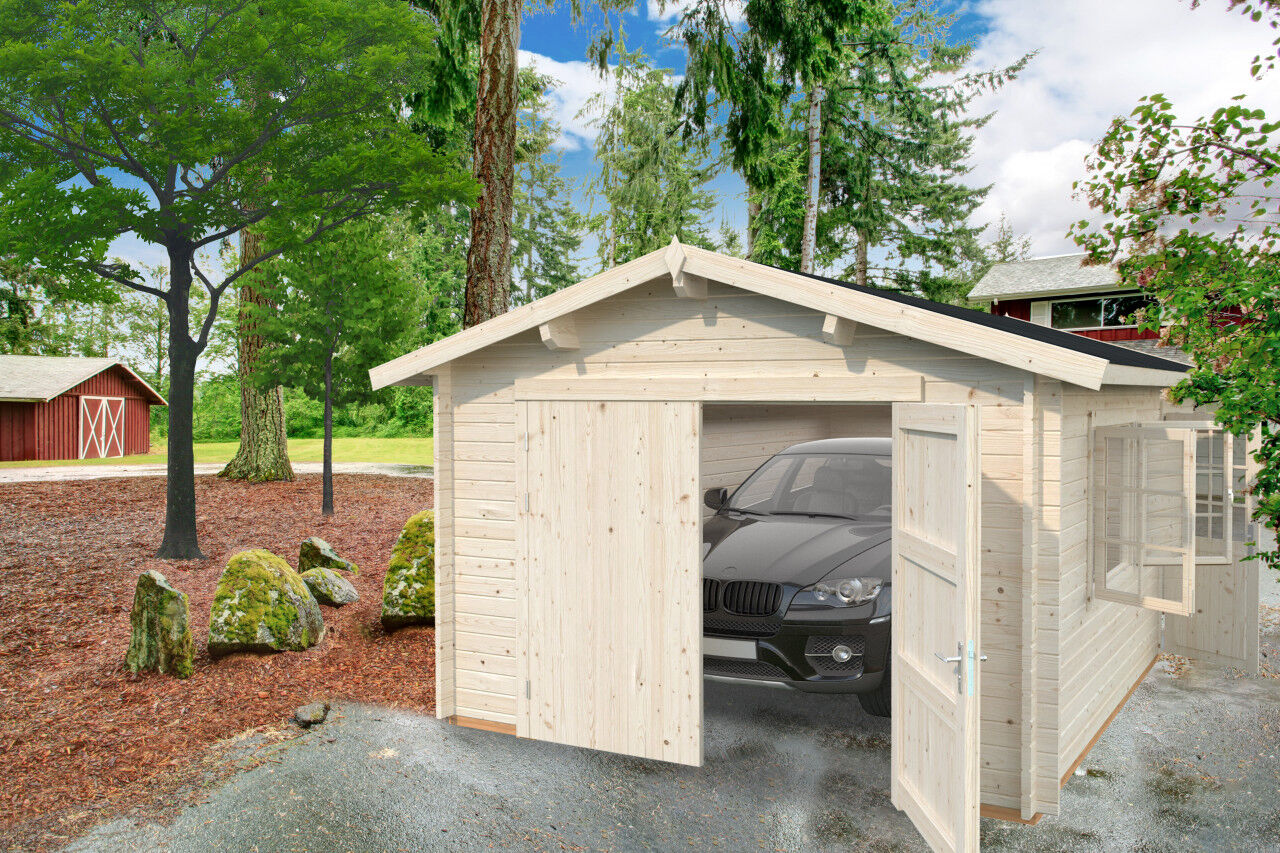 Palmako Holzgarage Roger 19,0 m² mit Holztor