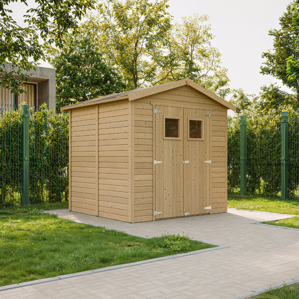 Gartenhaus Martin M351+M351G mit Boden – Holz Gerätehaus 205 x 199 cm – 4 m2