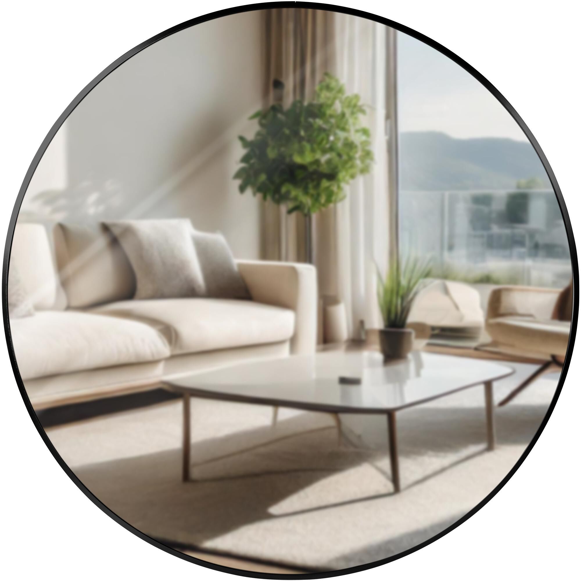 Wandspiegel Elsie XL, schwarz