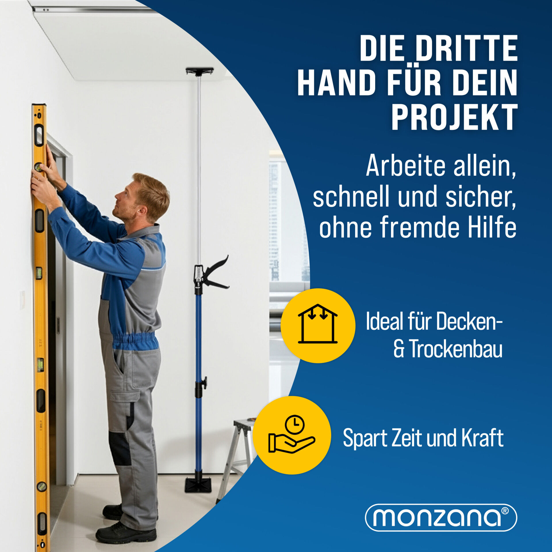 Stahl Türspanner/Zargenspanner 3er-Set 50-115cm max 30kg