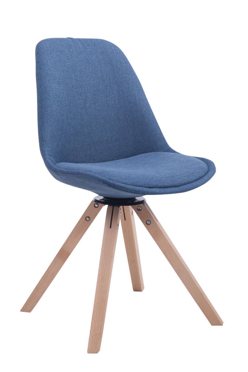 Besucherstuhl Troyes Drehbar Natura Stoff Square, blau